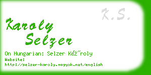 karoly selzer business card